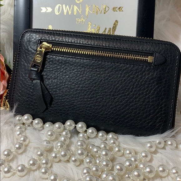 Tory Burch wallet organizer pebbled leather euc - Picture 3 of 8